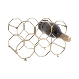 Wine rack Honeycomb - Gold - 31x16,5x22cm